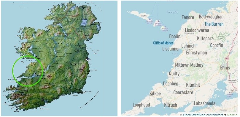Map of  Ireland